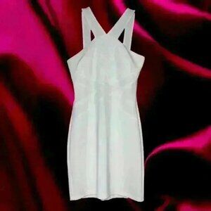 White Fitted Grecian Dress